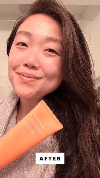 Lee after applying the Sulwhasoo Overnight Vitalizing Mask