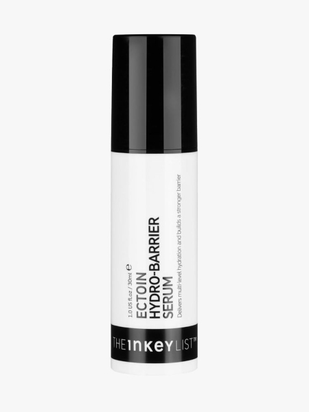 The Inkey List Ectoin Hydro-Barrier Serum in branded component on a light gray background